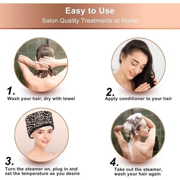 Luxebell Hair Steamer Deep Conditioning Heat Cap Adjustable Hair Care - Picture 6 of 11